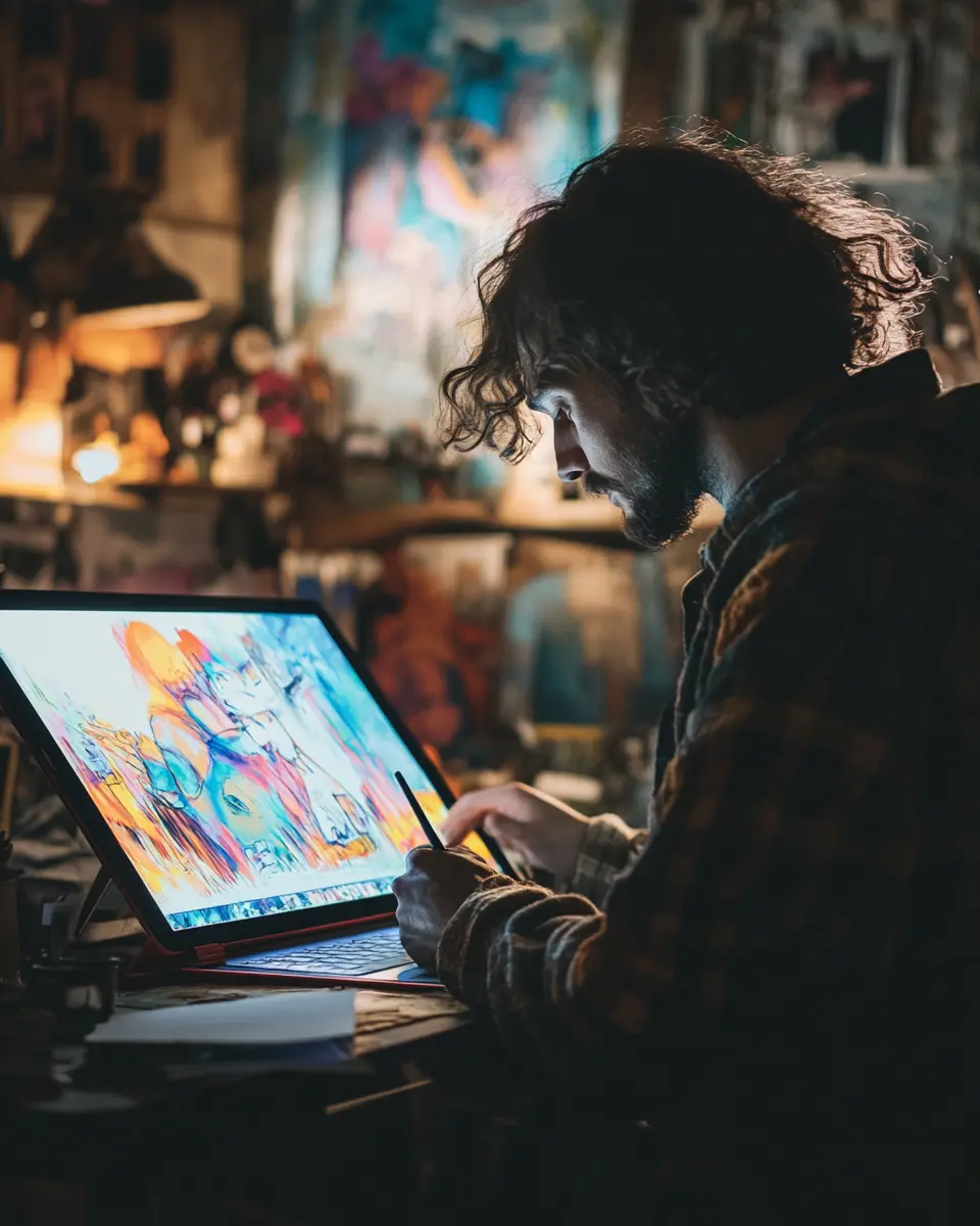 Electronics buying guide showing laptop and gadgets